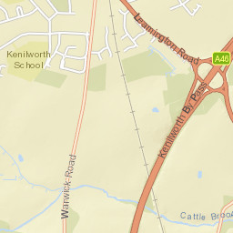 70 Leamington Road, Kenilworth, Warwickshire Street Map