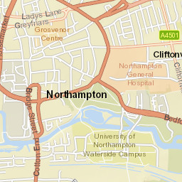 2 Mercer's Row, Northampton, Northamptonshire Street Map