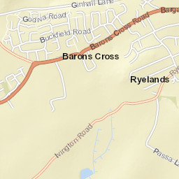 Barons' Cross Road, Leominster, Herefordshire HR6 Street Map