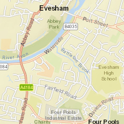 2 Lingfield Road, Evesham, Worcestershire Street Map