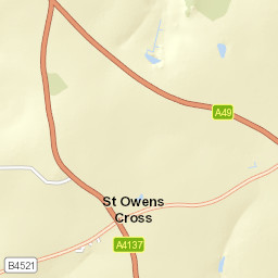 B4521, Hereford, Herefordshire HR2 8NP Street Map