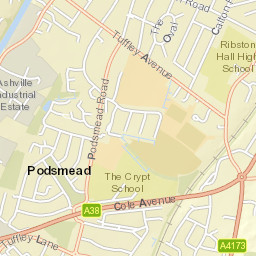 Amber Close, Tuffley, Gloucestershire GL4 Street Map