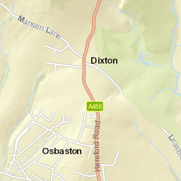 7 Manson Lane, Monmouth, Monmouthshire Street Map