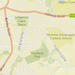 1 Beechwood Avenue, Saint Albans, Hertfordshire Street Map