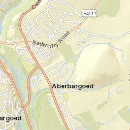 Bargoed, Station (SE-bound), Bargoed Street Map