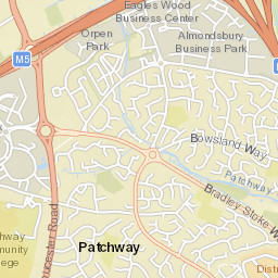 Pear Tree Road, Bradley Stoke, South Gloucestershire Street Map