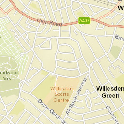 53 A407, Brent, London Street Map