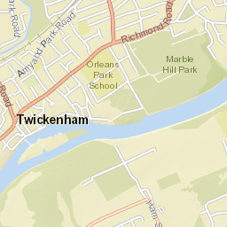 Ham Avenues, Richmond, Greater London Street Map