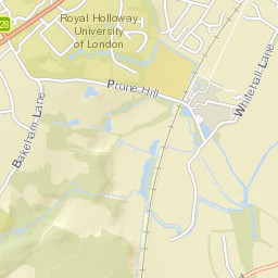 Egham Hill, Royal Holloway University, Founder's Building, En Street Map