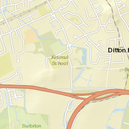 Kingston By-Pass, Esher, Surrey KT10, UK Street Map
