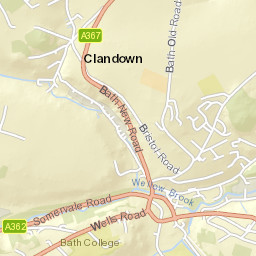 A367, Radstock, Bath and North East Somerset BA3, UK Street Map