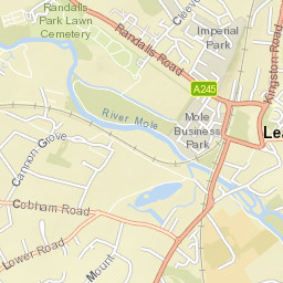 Guildford Rd, London, Surrey KT22, UK Street Map