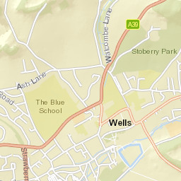 Wells, uk Street Map