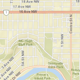 288-306 Memorial Drive Northwest, Calgary Street Map