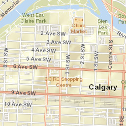 101-133 9 Avenue Southwest, Calgary, AB Street Map