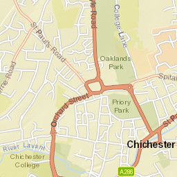 Chichester, UK Street Map