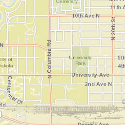 3221-3259 University Ave, University of North Dakota: Indian  Street Map