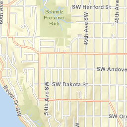 3451-3599 48th Avenue Southwest, Seattle Street Map