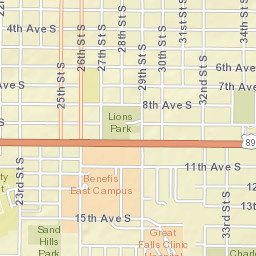 3221-3225 3rd Avenue South Great Falls MT Street Map