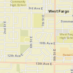 784-854 13th Avenue East, West Fargo, ND  Street Map