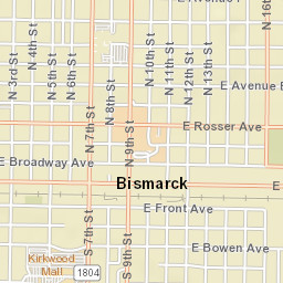 1598 E Broadway Ave Bismarck ND Street Map