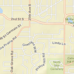 1101-1155 Cooper Avenue South Saint Cloud MN Street Map