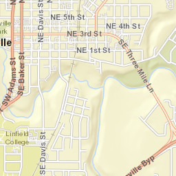 105-111 Northeast 3rd Street, McMinnville Street Map
