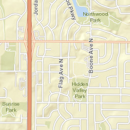 Medicine Lake Regional Trail & North 36th Avenue & U. Street Map