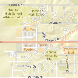 South Frontage Road, Hastings, MN Street Map