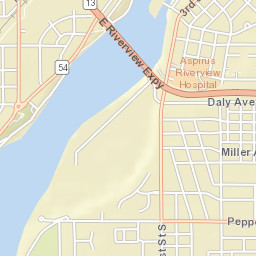 East Riverview Expressway, Wisconsin Rapids, WI  Street Map
