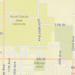 901-981 Medary Avenue, South Dakota State University Police D Street Map