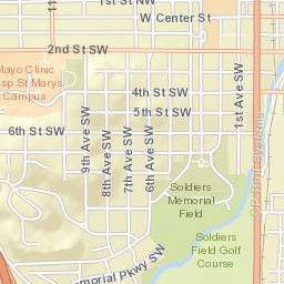 210 2nd Street Southwest, Rochester, MN Street Map