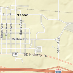 366-378 Oak Avenue Presho SD Street Map