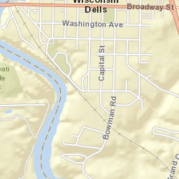 231-299 Broadway, Wisconsin Dells, WI  Street Map