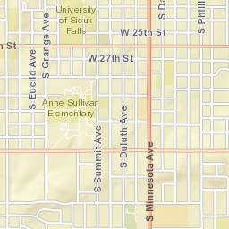1301-1399 W 29th St Sioux Falls SD Street Map