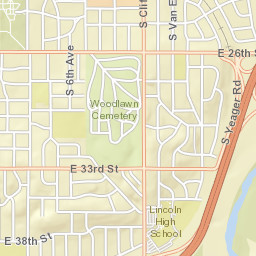 1601 South 2nd Avenue, Sioux Falls, SD Street Map