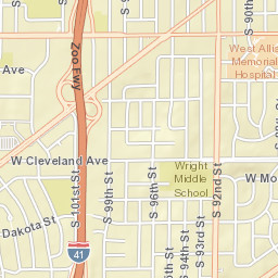 9704 West Cleveland Avenue, Milwaukee, WI Street Map