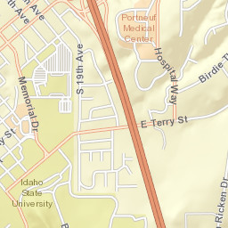 650 Memorial Dr, Idaho State University, Pocatello, ID Street Map