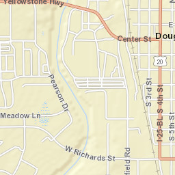 West Yellowstone Highway, Douglas, WY Street Map