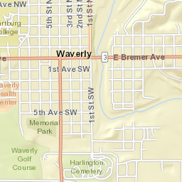 89-99 E Bremer Ave, Waverly, IA 50677, USA Street Map