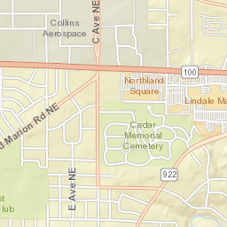 166-220 40th Street Northeast Cedar Rapids Street Map