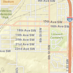 1362-1438 16th Avenue Southwest, Cedar Rapids Street Map