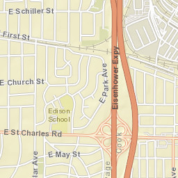 101-107 South Poplar Avenue, Elmhurst, IL Street Map