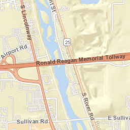 Ronald Reagan Memorial Tollway, North Aurora, IL Street Map