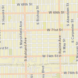 1464-1498 West 71st Street, Chicago, IL Street Map