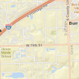 7951-7999 Drew Avenue, Illinois and Michigan Canal Street Map