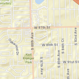 8699 South 88th Avenue, Illinois and Michigan Street Map