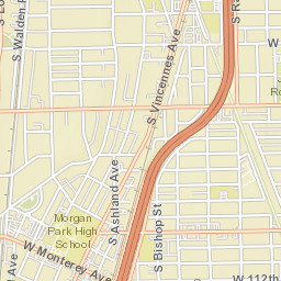 10738 South Beverly Avenue, Chicago, IL Street Map