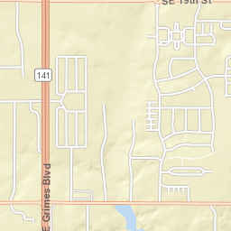 10263-10499 Southeast 37th Street Grimes Street Map