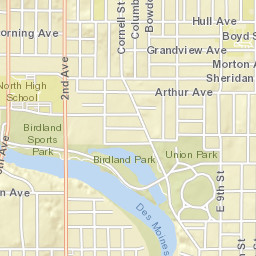 2010 6th Avenue Des Moines IA Street Map